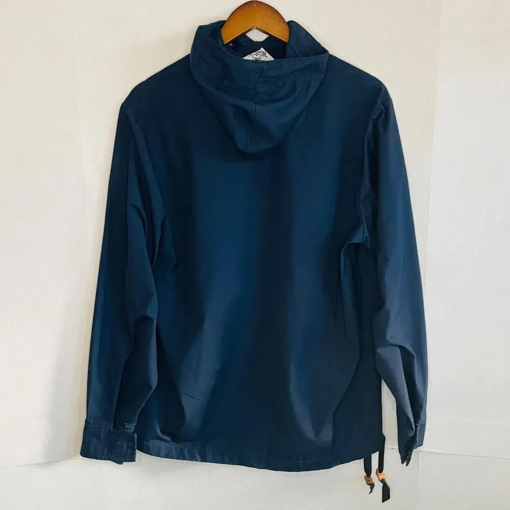 Vintage Woolrich Size Small Unisex Jacket - Navy Hooded Toggle Zipper Pullover - Picture 5 of 9